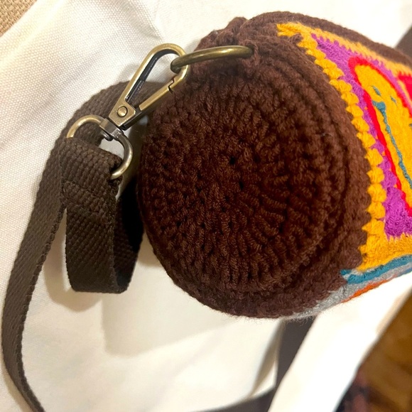 Colorful Crochet Smiley Face Shoulder Bag - Picture 7 of 11